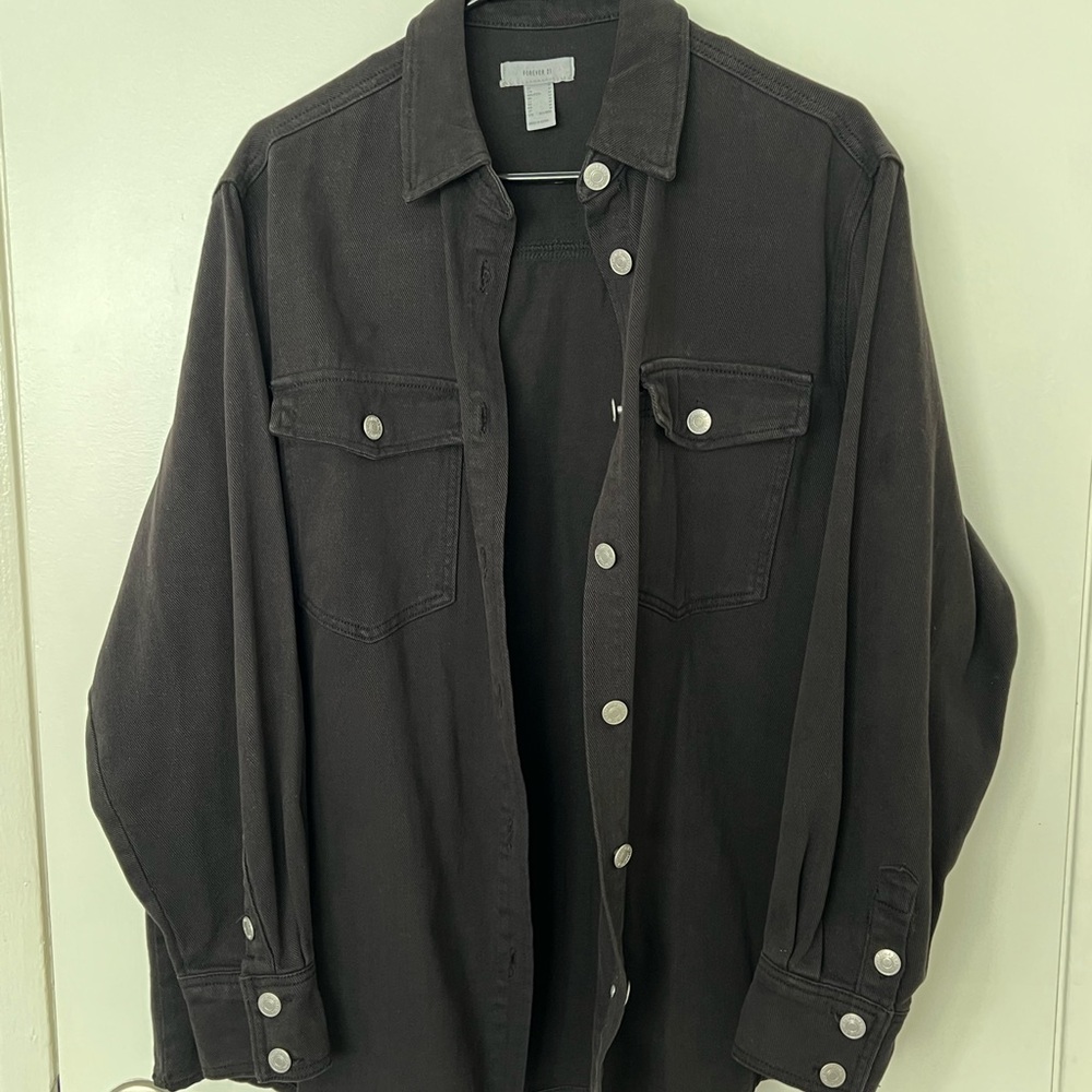 Forever 21 Charcoal Shirt Jacket